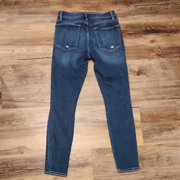Frame Le High Rise Skinny Jeans with Distressed Details - Picture 4 of 4